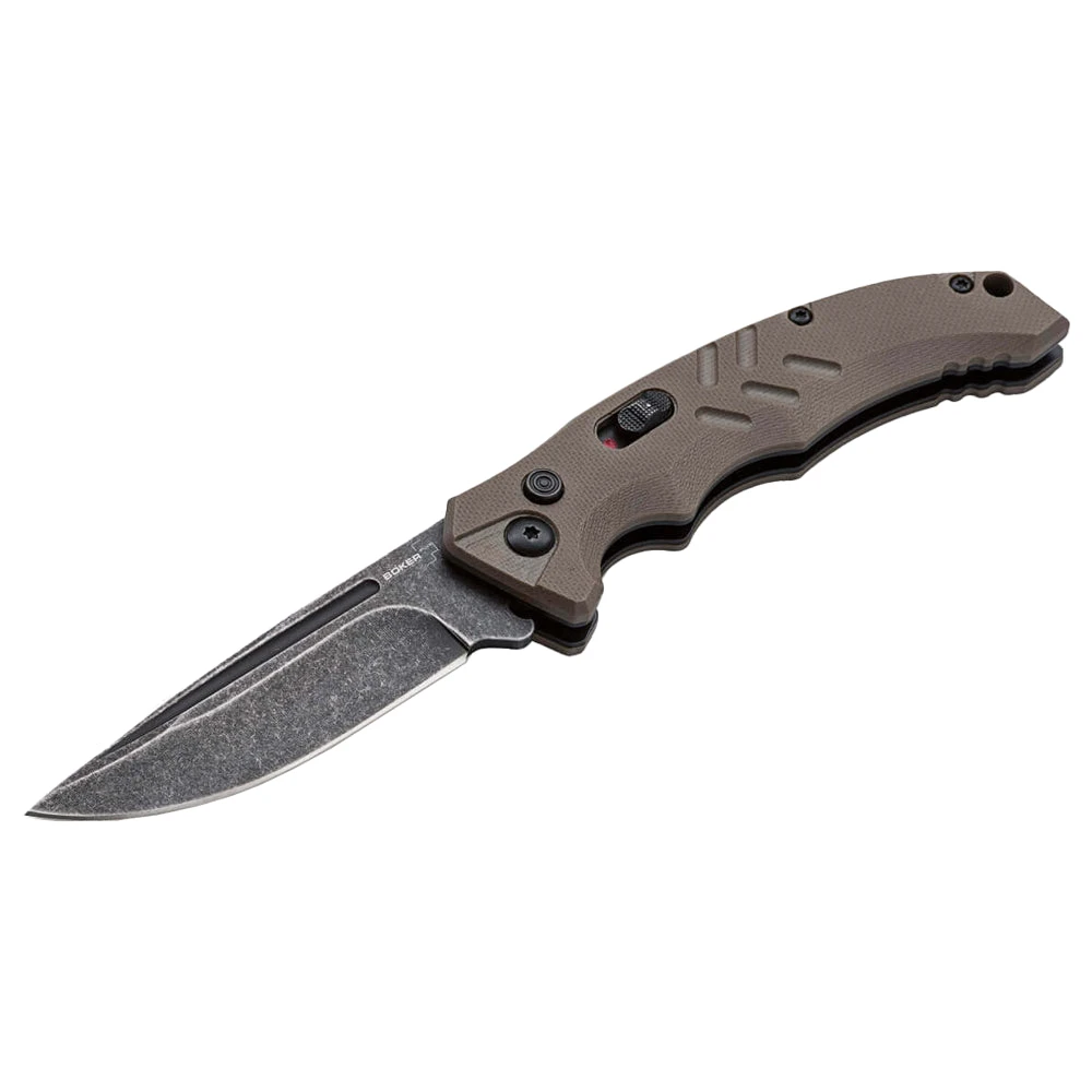 Couteau Automatique Intention II Coyote Manche G10 Boker Plus 3 Couteau Automatique Intention II Coyote Manche G10 Boker Plus