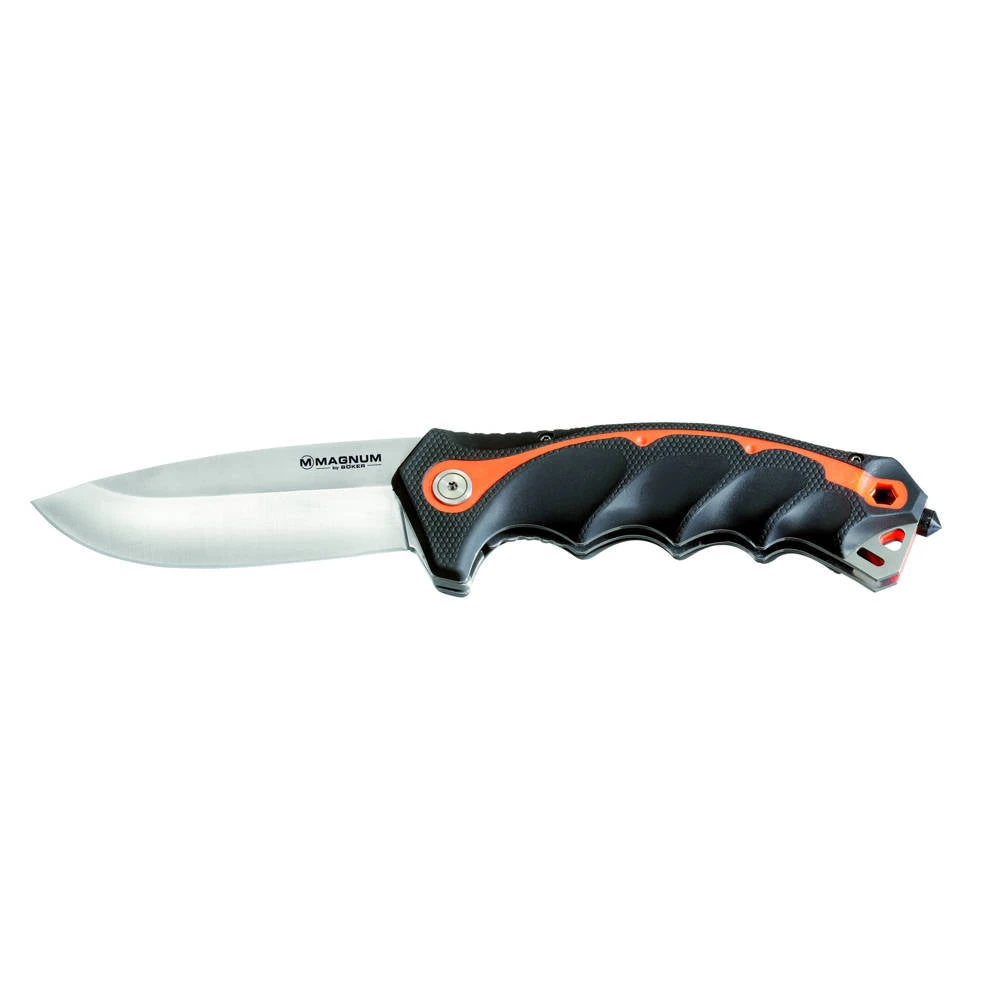 Couteau Pliant Multi-fonctions Chainsaw Attendant Satin Manche Synthétique Boker Magnum 3 Couteau Pliant Multi-fonctions Chainsaw Attendant Satin Manche Synthétique Boker Magnum