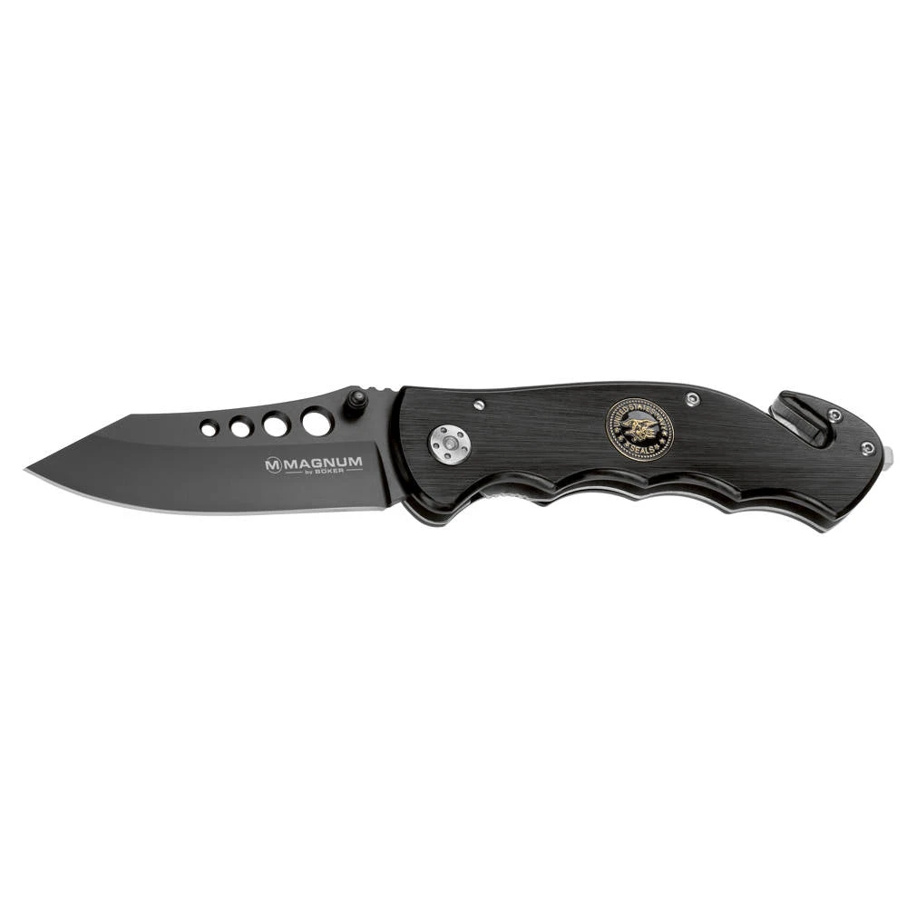 Couteau Pliant Multi-fonctions USN Seals Manche Aluminium Boker Magnum 3 Couteau Pliant Multi-fonctions USN Seals Manche Aluminium Boker Magnum