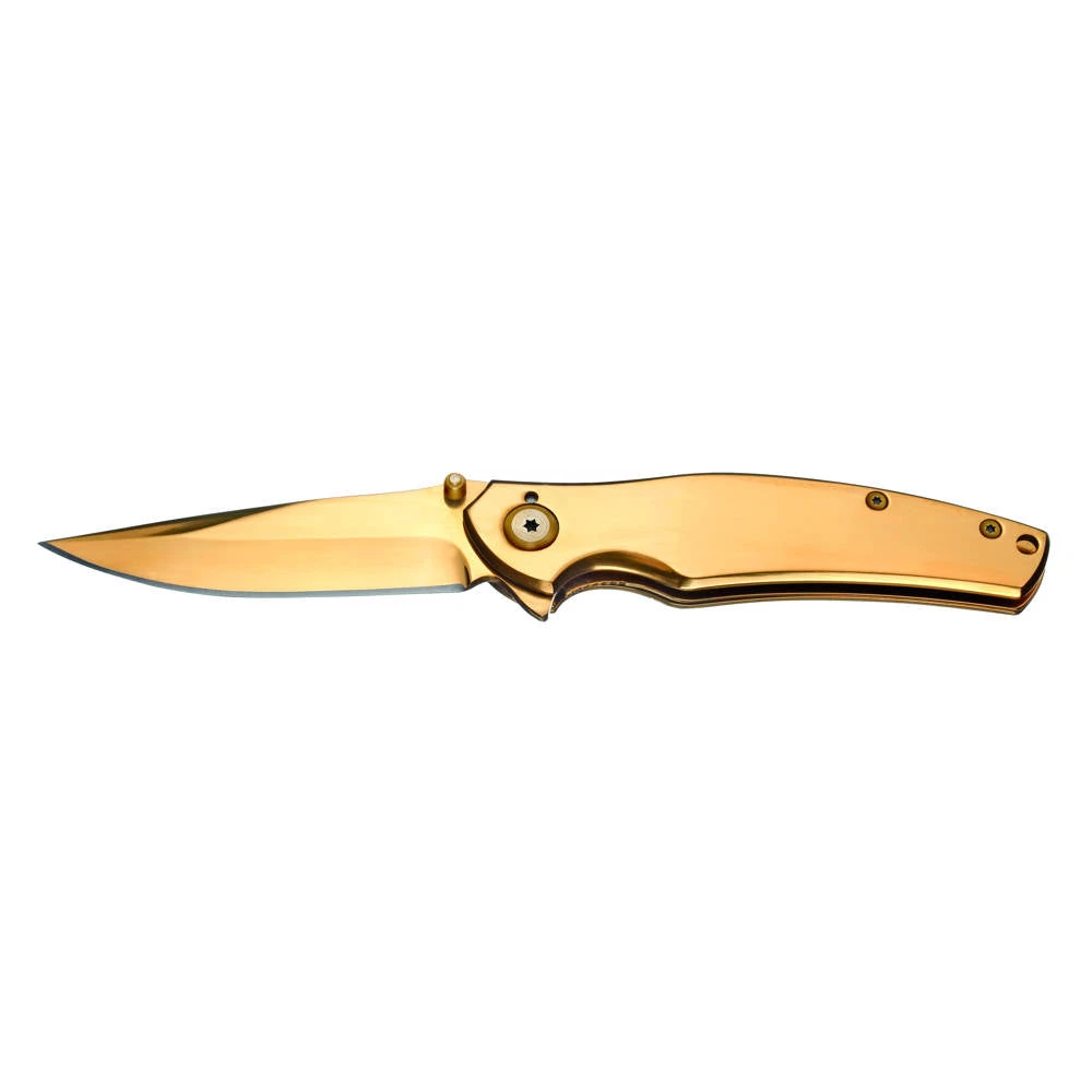 Couteau De Poche Gold Finger Manche Acier Boker Magnum 3 Couteau De Poche Gold Finger Manche Acier Boker Magnum