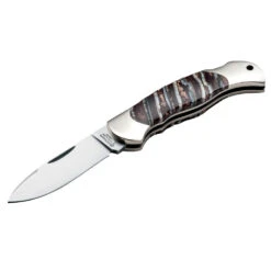 Couteau De Poche Junior Scout Mammut Manche Nickel/Dent De Mammouth Boker