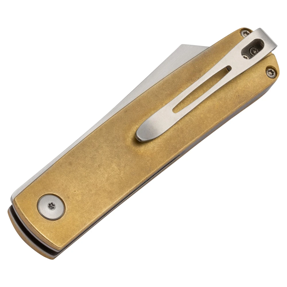 Couteau De Poche Tenshi Brass Manche Laiton Boker Plus 6 Couteau De Poche Tenshi Brass Manche Laiton Boker Plus - Image 4