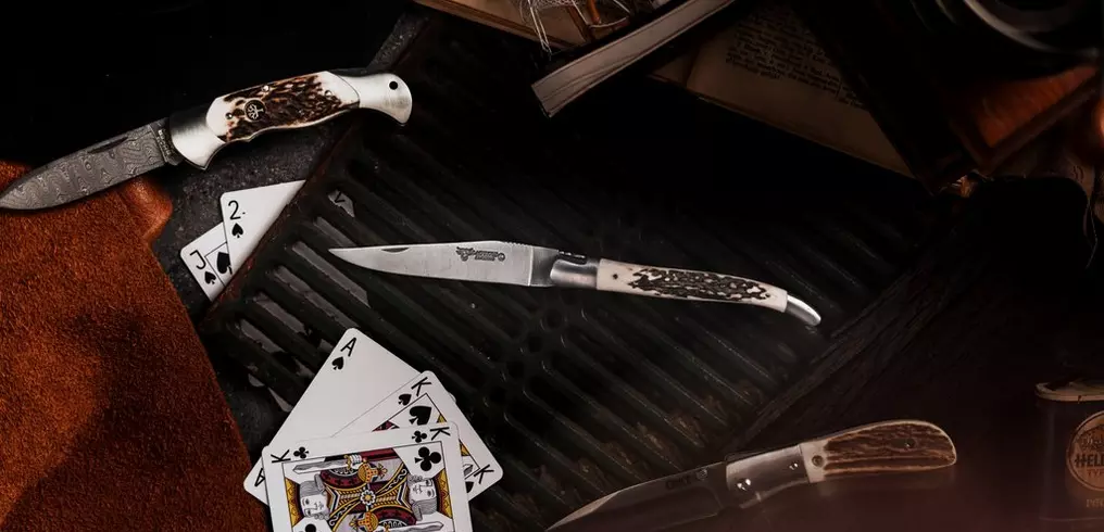 Couteaux Soldes -Couteaux Soldes Pocket Blade Gentleman horn banner